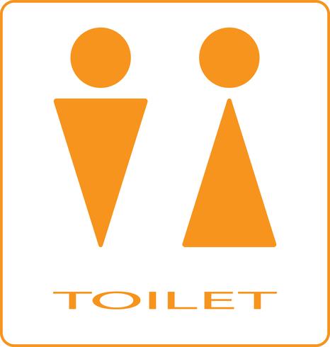 Toilet teken vector