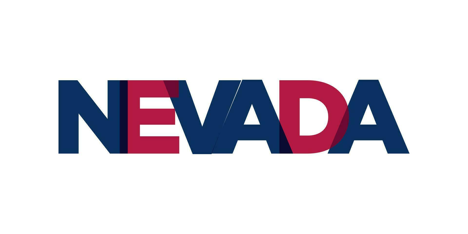 Nevada, Verenigde Staten van Amerika typografie leuze ontwerp. Amerika logo met grafisch stad belettering voor afdrukken en web. vector