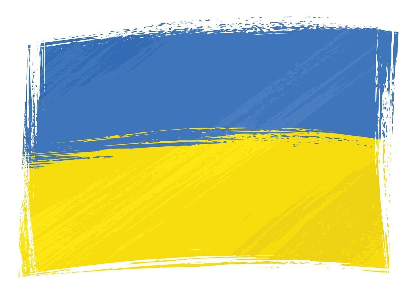 grunge oekraïne vlag vector
