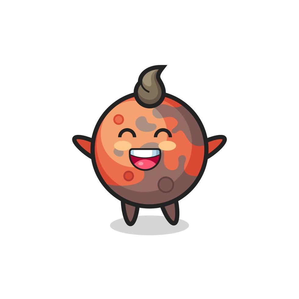 happy baby mars stripfiguur vector