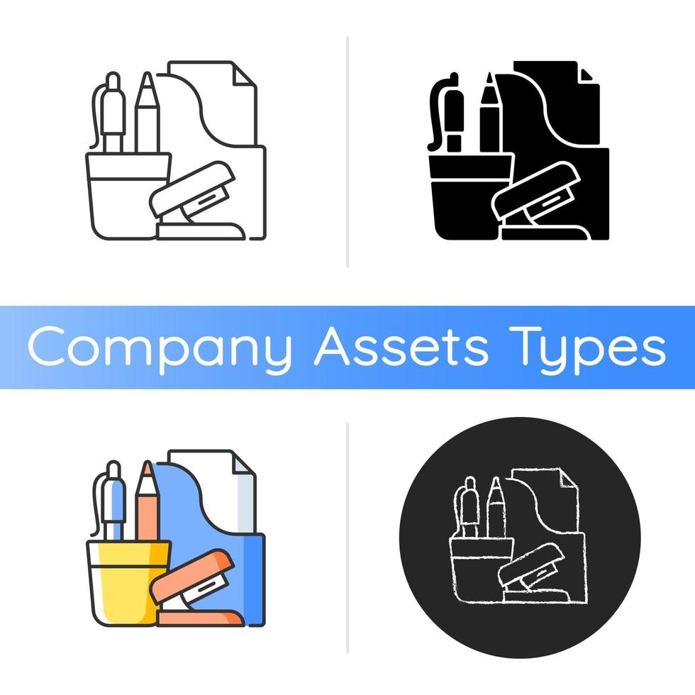 kantoorbenodigdheden pictogram vector