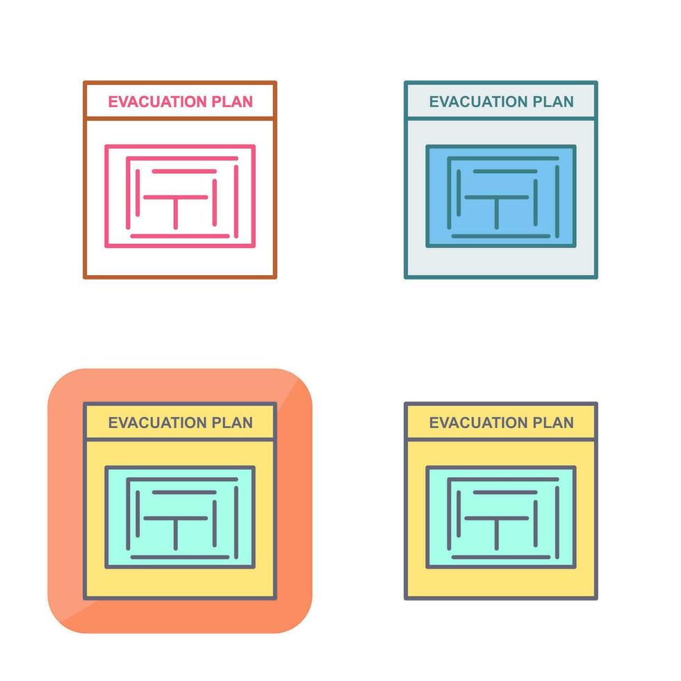 evacuatie plan vector icoon