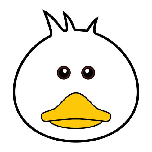 Schattig Duck Vector. vector