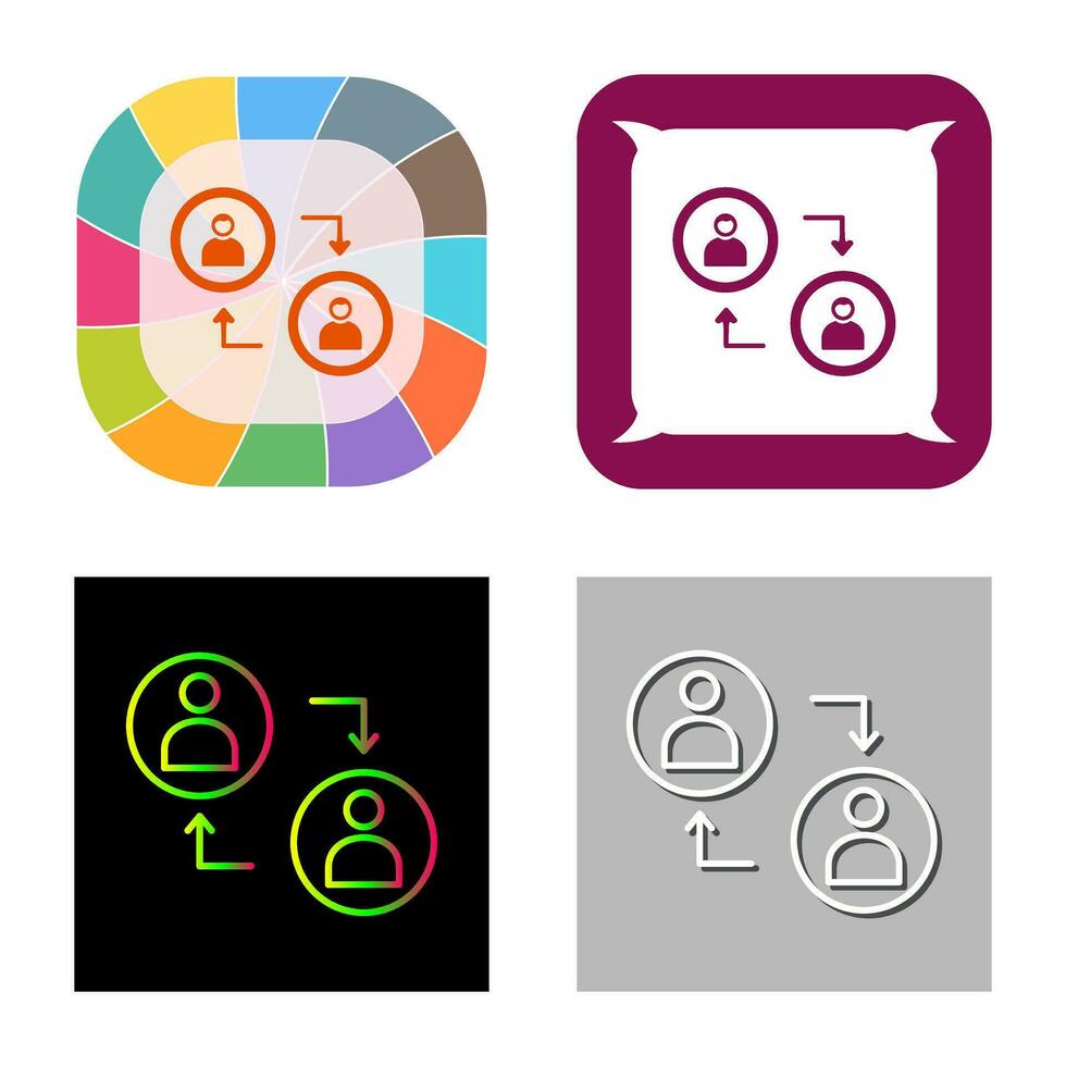 verbonden profielen vector icoon