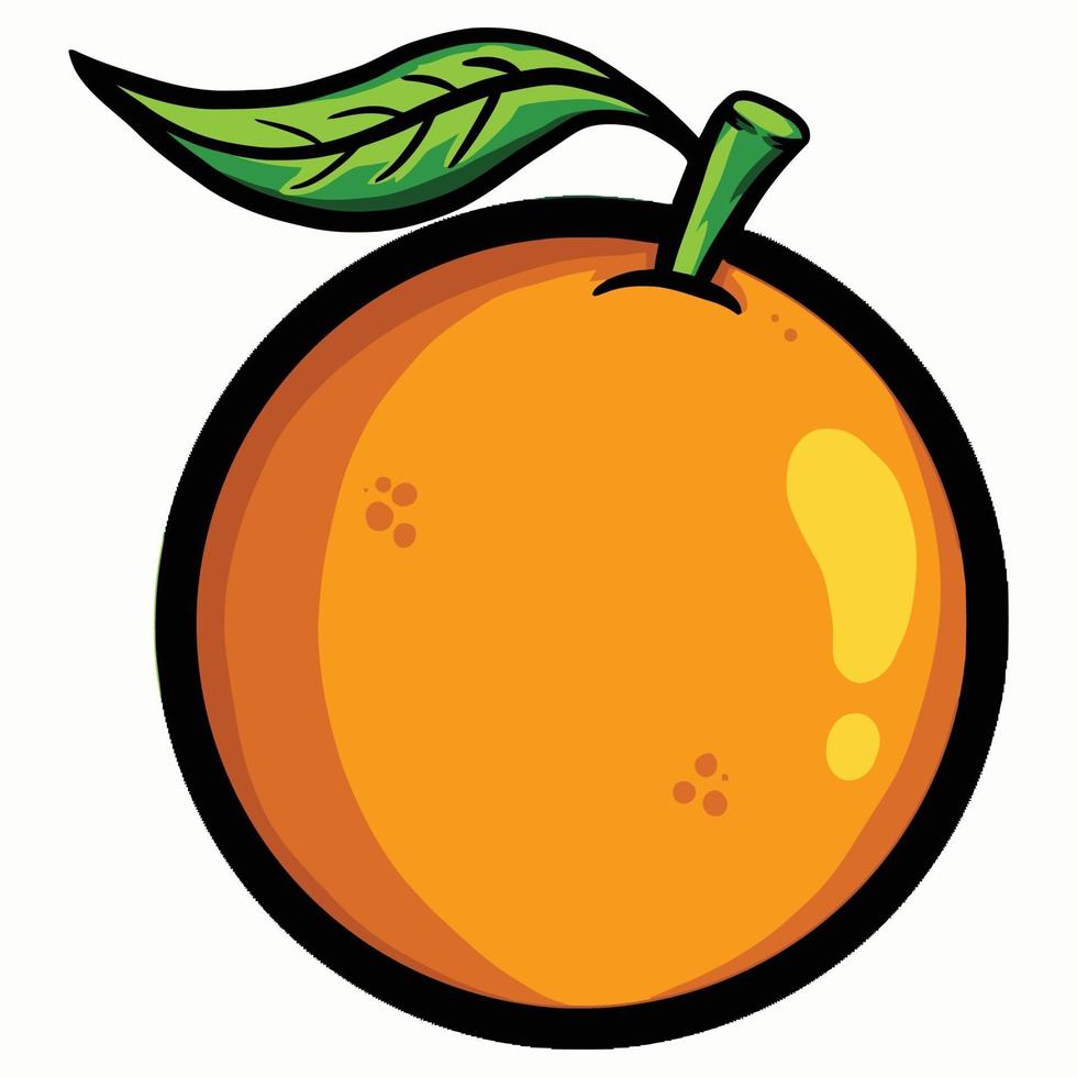 oranje fruit cartoon vectorillustratie vector