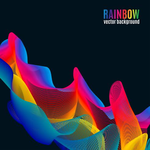 Rainbow Lines achtergrond vector