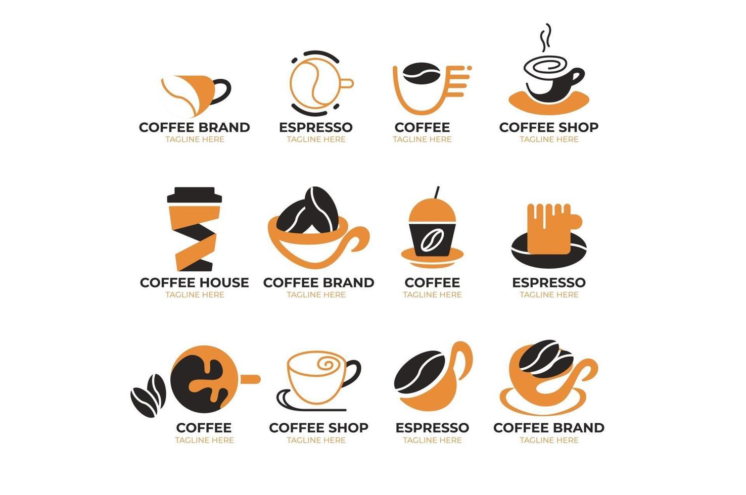 koffie logo collectie illustratie ontwerp vector