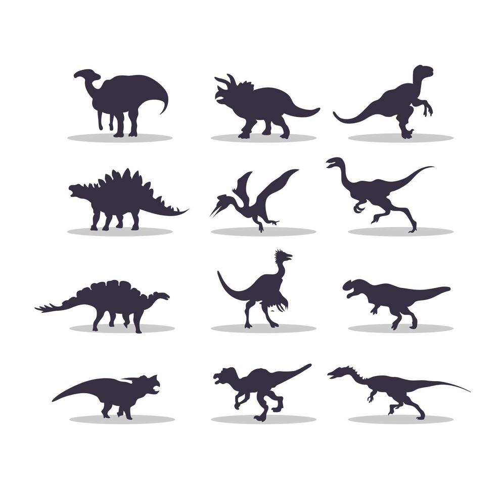 dino silhouet vector illustratie ontwerp