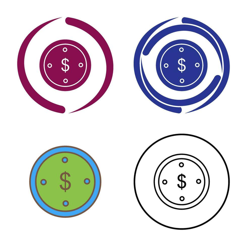 dollar munt vector pictogram