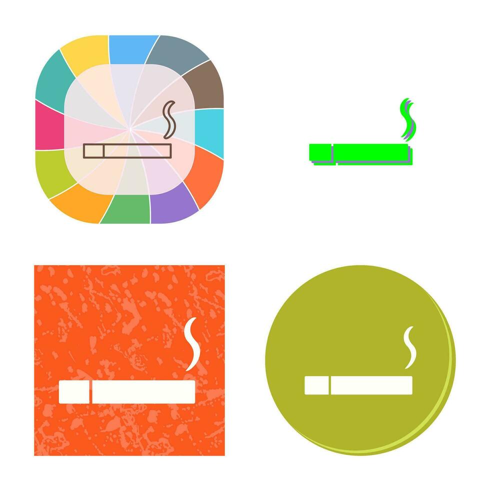 uniek lit sigaret vector icoon