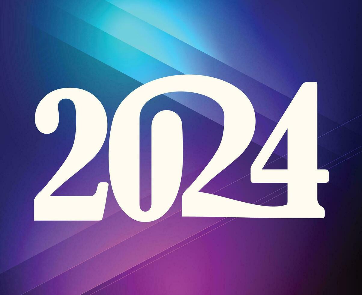 2024 gelukkig nieuw jaar vakantie ontwerp abstract vector logo symbool illustratie