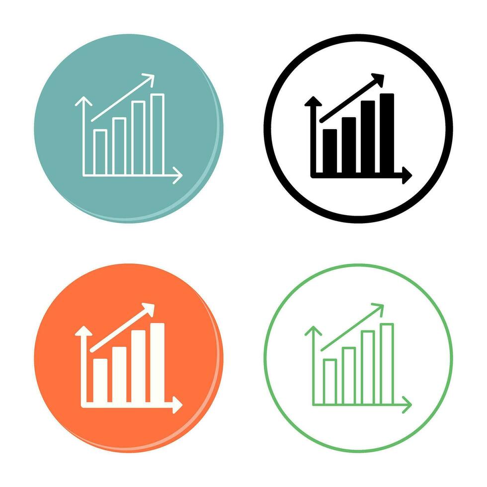stijgende lijn statistieken vector icoon
