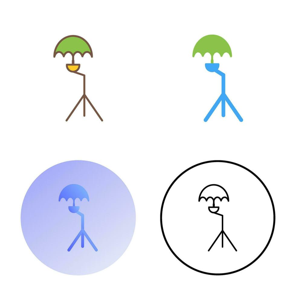 uniek paraplu staan vector icoon