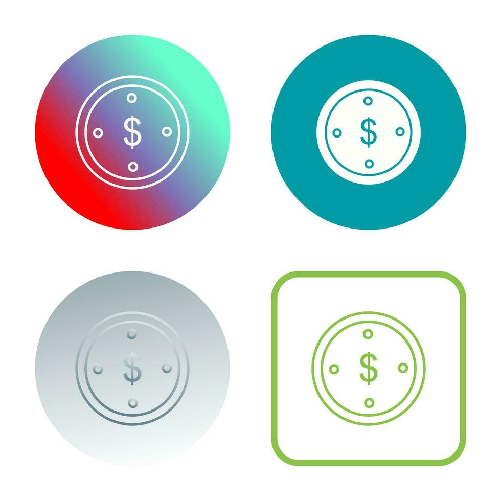 dollar munt vector pictogram