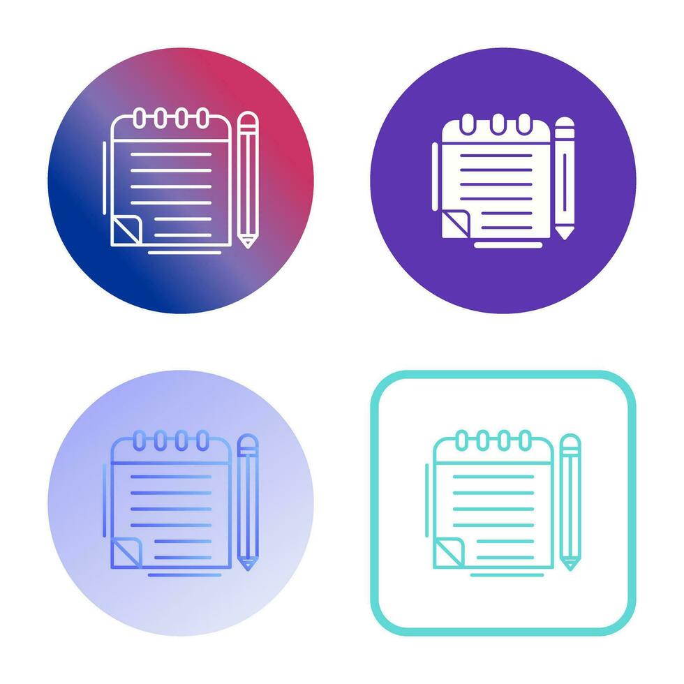 kladblok vector icoon