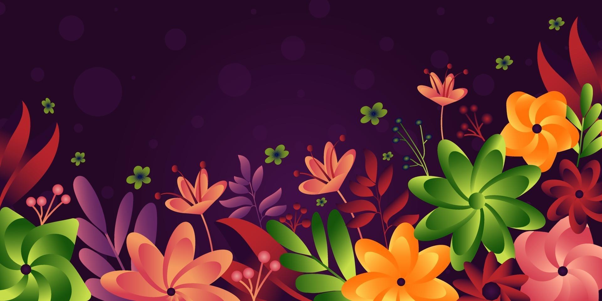 bloemen achtergrond en sjabloon vector