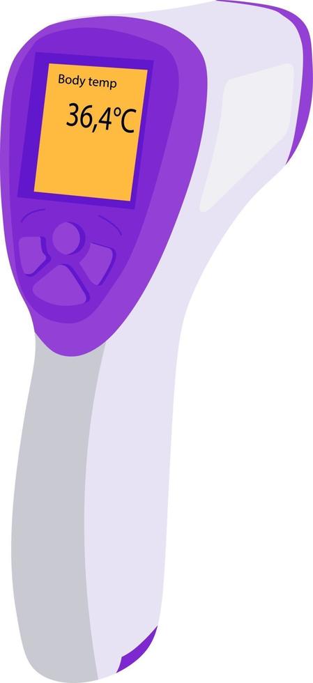 contactloze thermometer voor het meten van de lichaamstemperatuur. vector