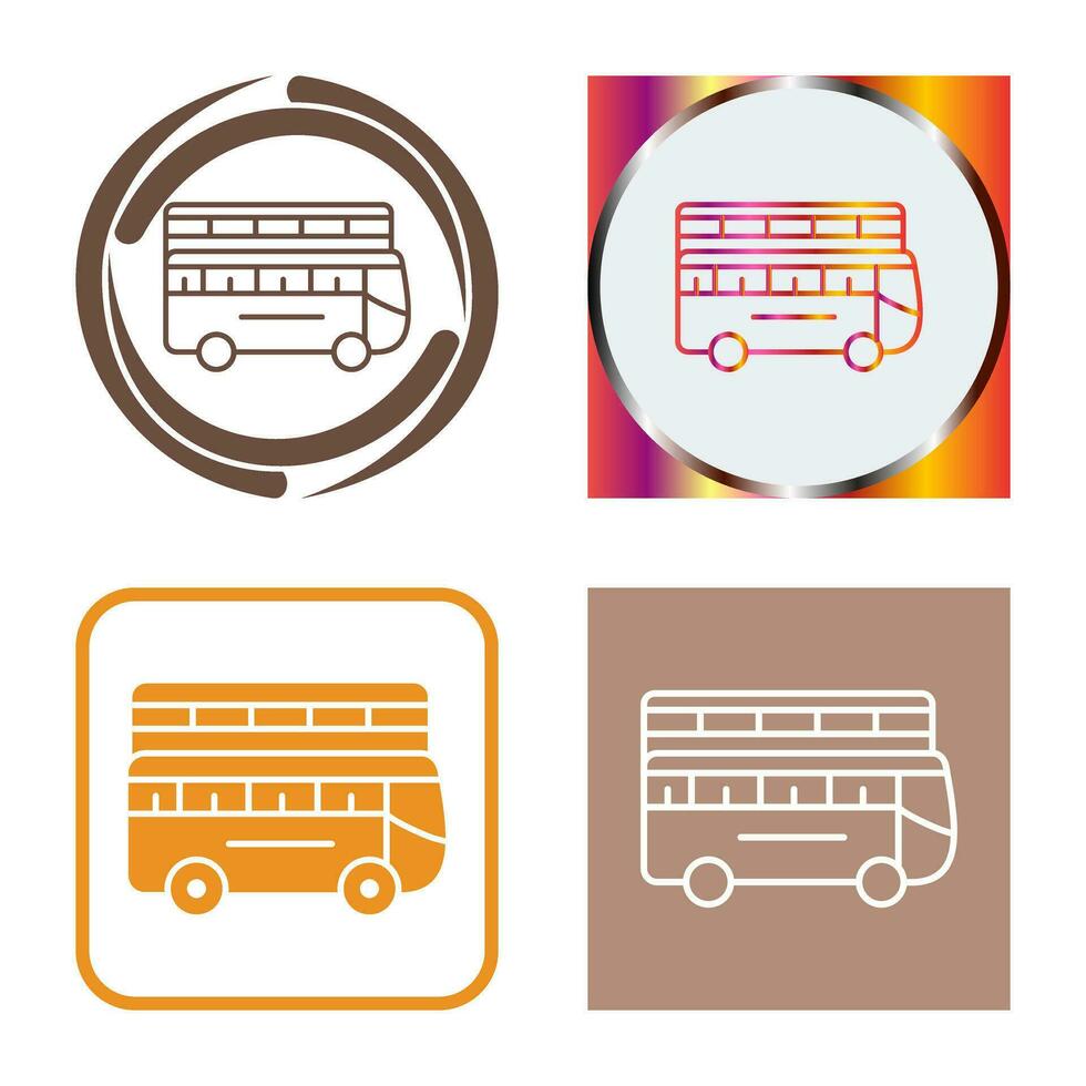 dubbele bus vector icoon