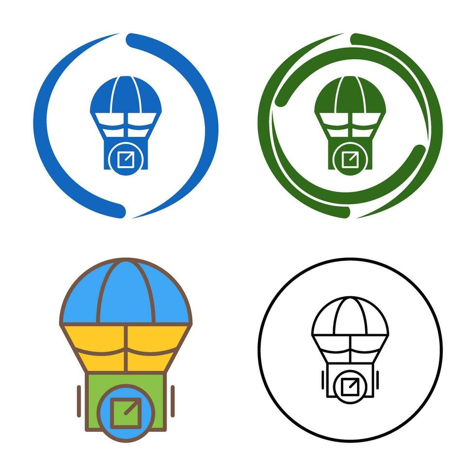 parachute vector pictogram