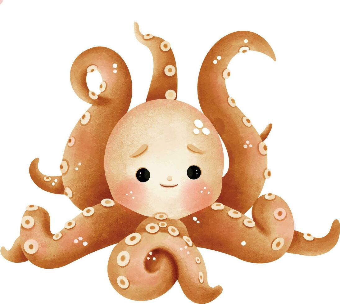 baby schattig Octopus illustratie vector