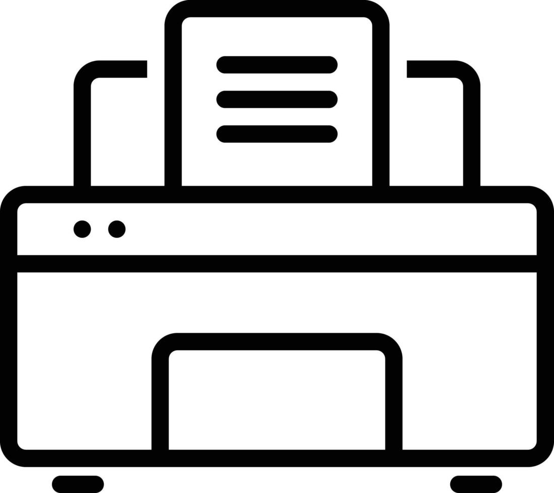 lijnpictogram voor printer vector