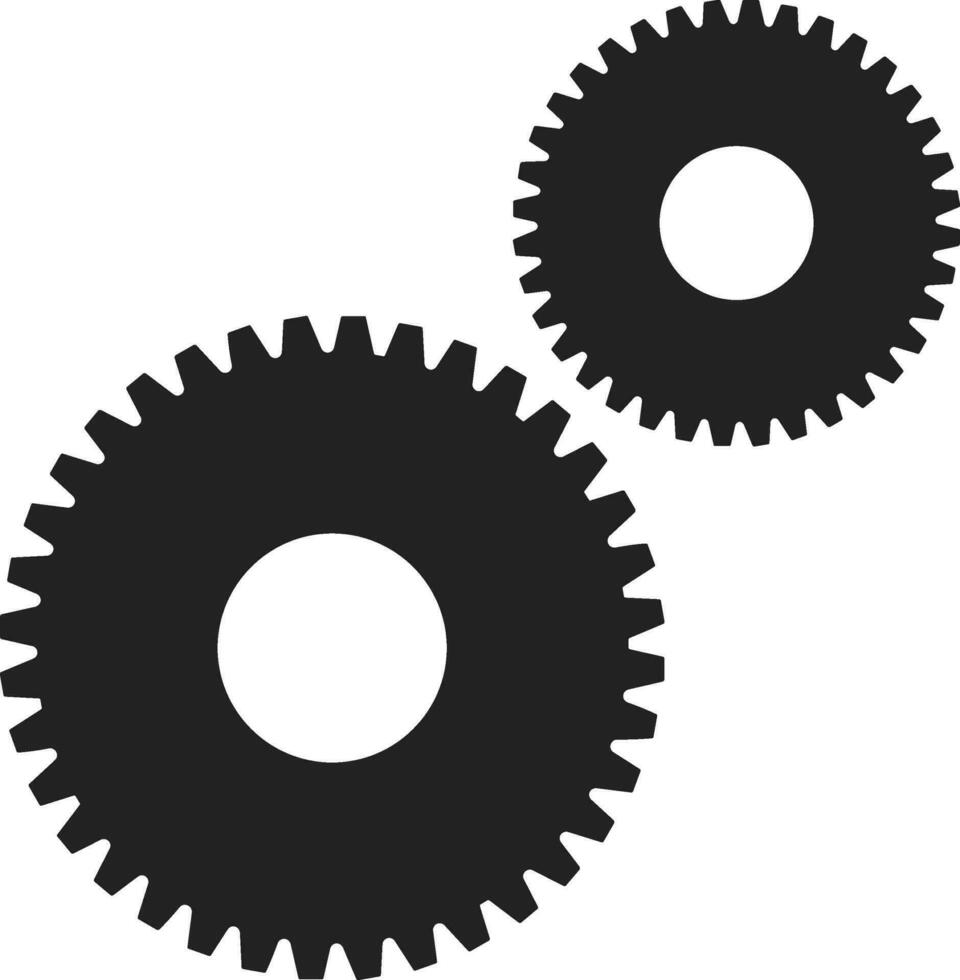 uitrusting instelling symbool icoon vector afbeelding. illustratie van de industrieel wiel mechine mechanisme ontwerp beeld