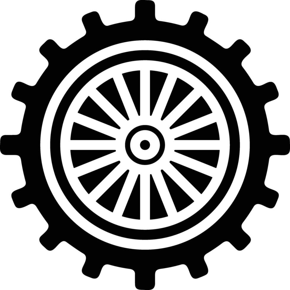 uitrusting instelling symbool icoon vector afbeelding. illustratie van de industrieel wiel mechine mechanisme ontwerp beeld