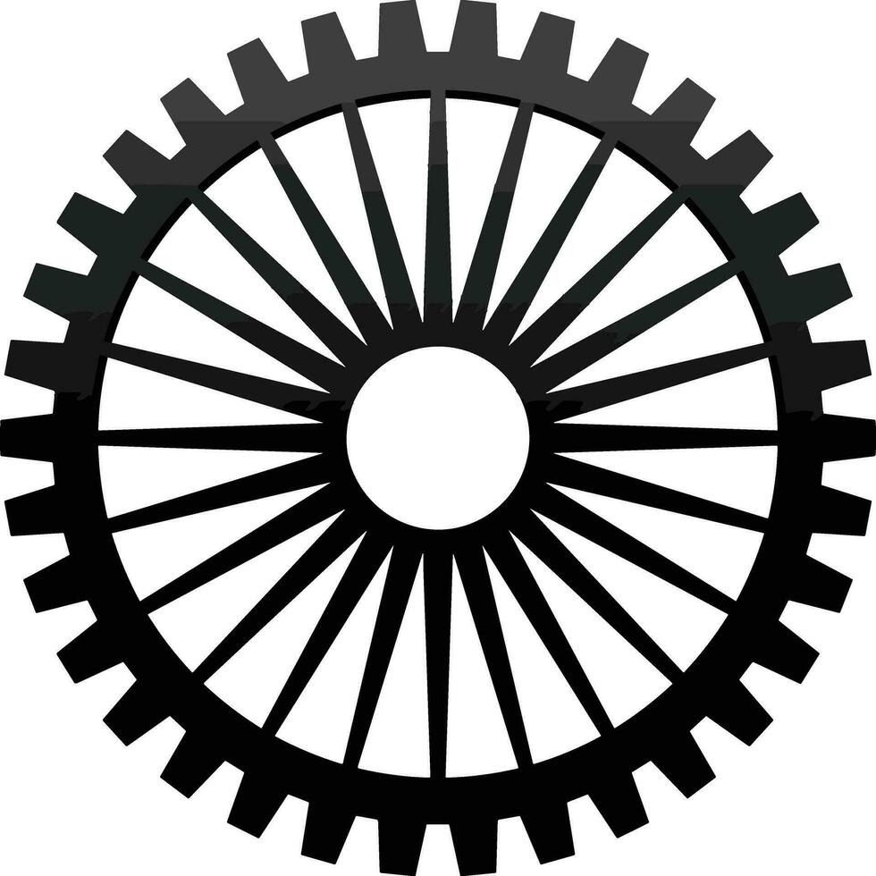 uitrusting instelling symbool icoon vector afbeelding. illustratie van de industrieel wiel mechine mechanisme ontwerp beeld