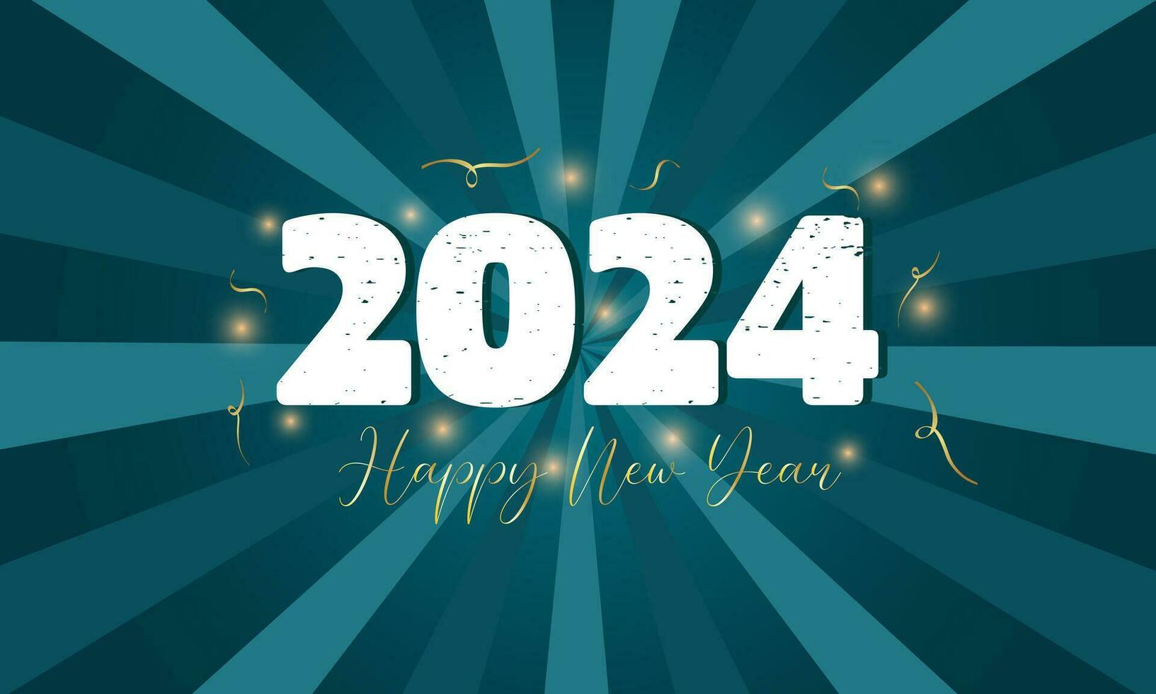 gelukkig nieuw jaar 2024. nieuw jaar vooravond. gelukkig nieuw jaar vector geschikt voor banier, groeten kaart.