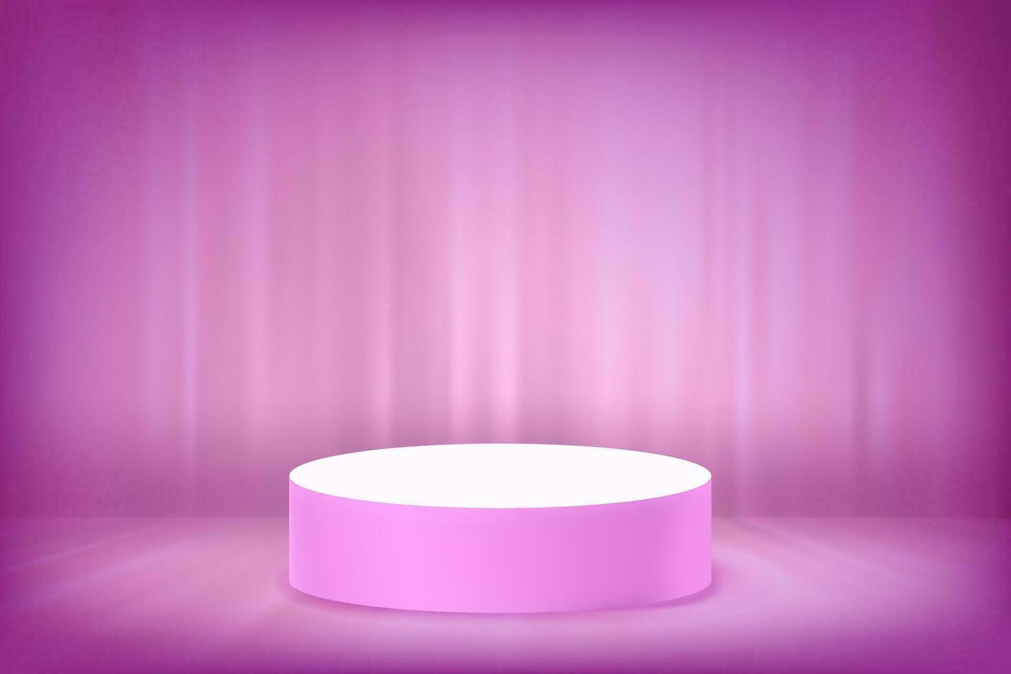 abstract Purper studio met podium en kopiëren ruimte. ontwerp Product sjabloon. 3d ontwerp vector mockup