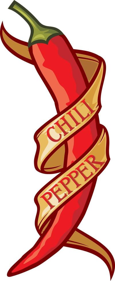 chili peper label vector
