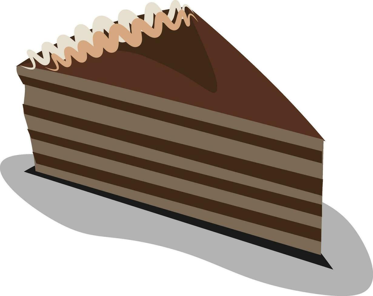 chocola taart, vector of kleur illustratie.