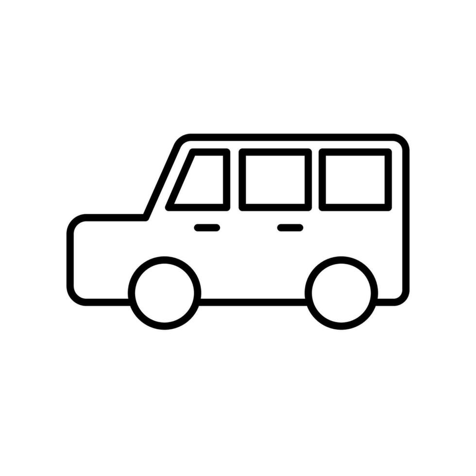 auto icoon met lijn concept. vector illustratie