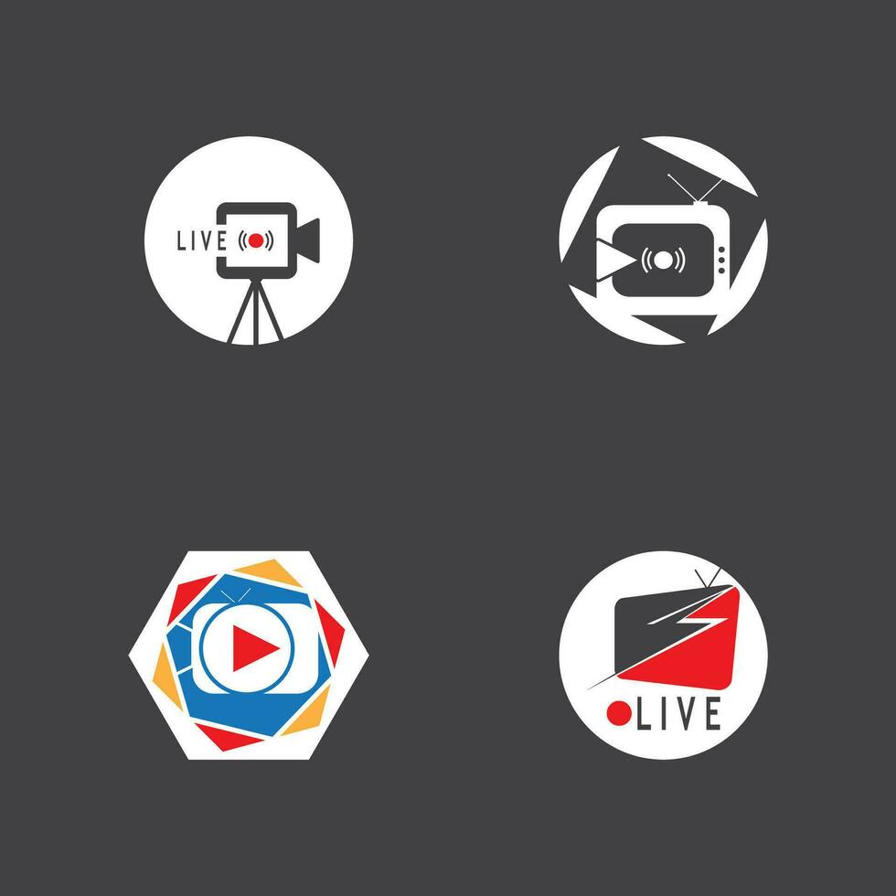 leven TV streaming logo vector sjabloon illustratie