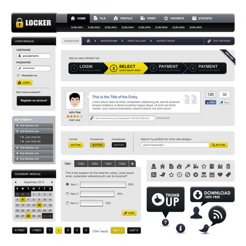 Web Design Website Element Vector. vector