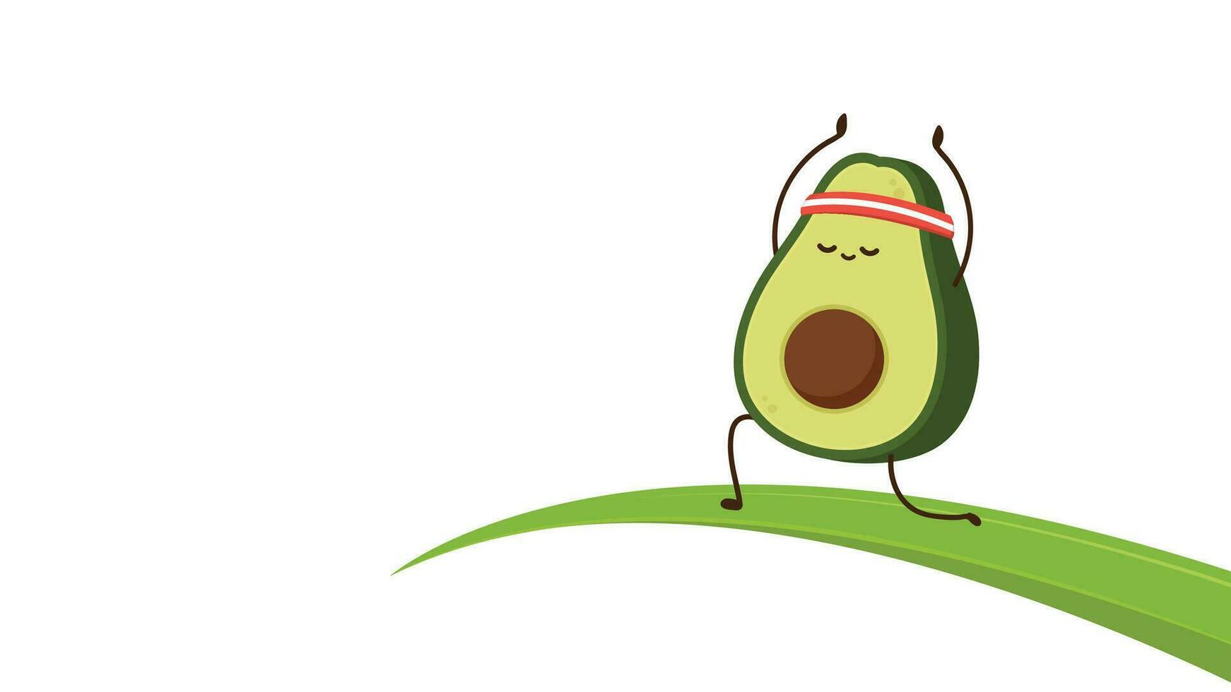 avocado karakter ontwerp. avocado Aan wit achtergrond. vector