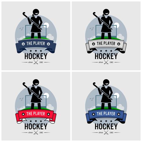 Hockey club logo ontwerp. vector