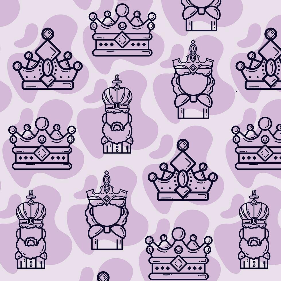 patroon van de royalty middeleeuws tijdperk vector illustratie