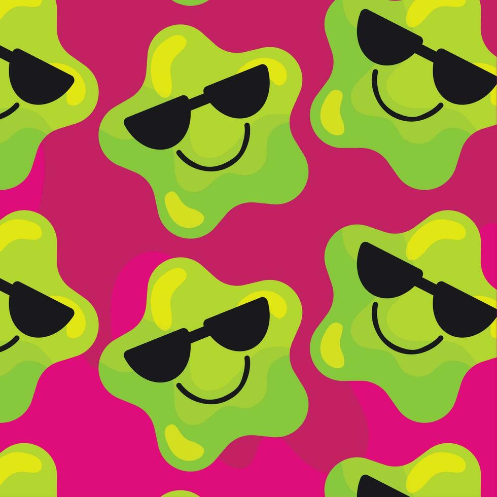 patroon achtergrond met ster vorm emoji's vector illustratie