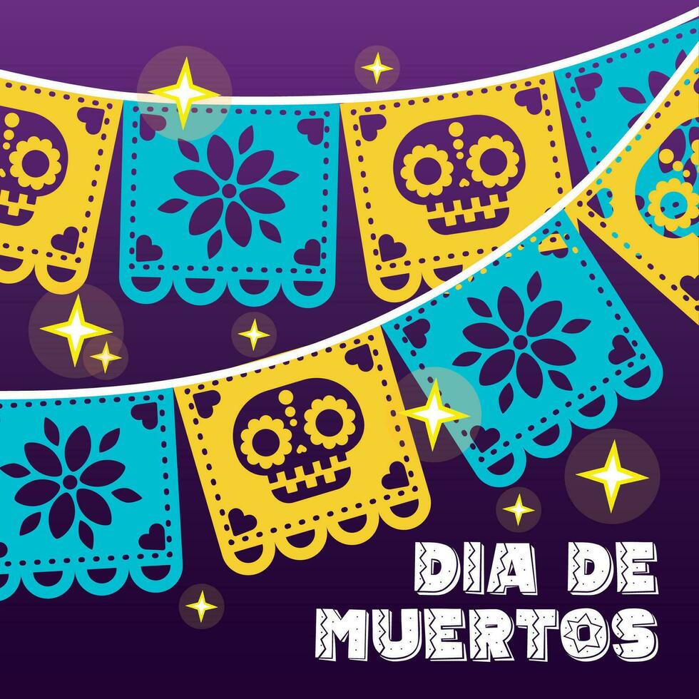 Mexicaans ornamenten dia de los Muertos achtergrond vector illustratie