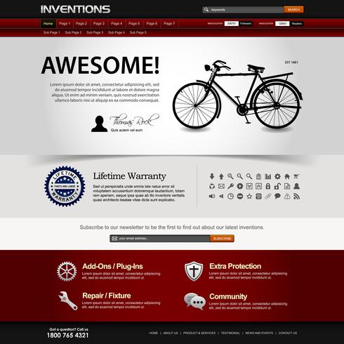 Web Design Website Element Template. vector