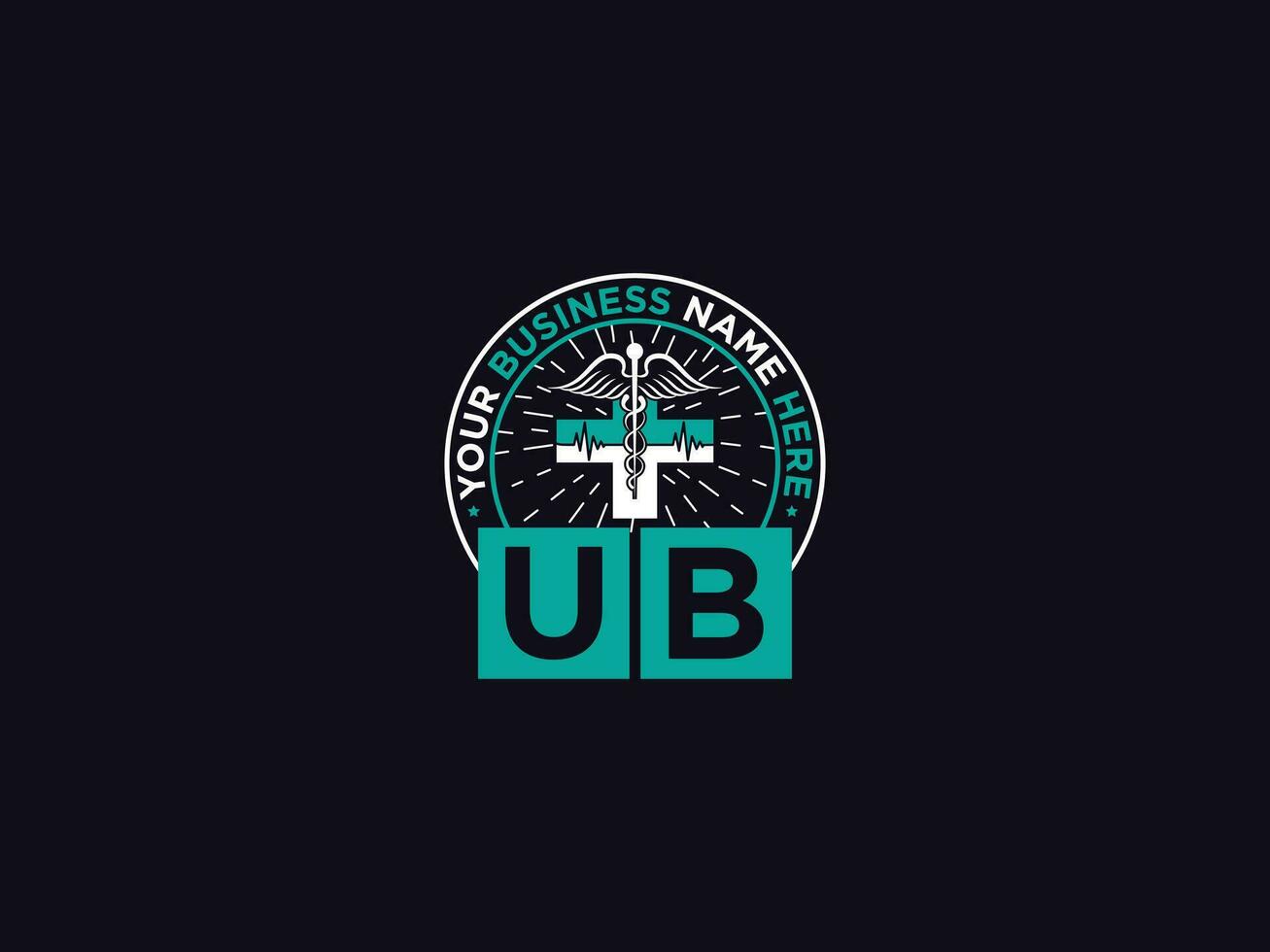 abstract ub logo vector, modern ub medisch dokter logo icoon vector