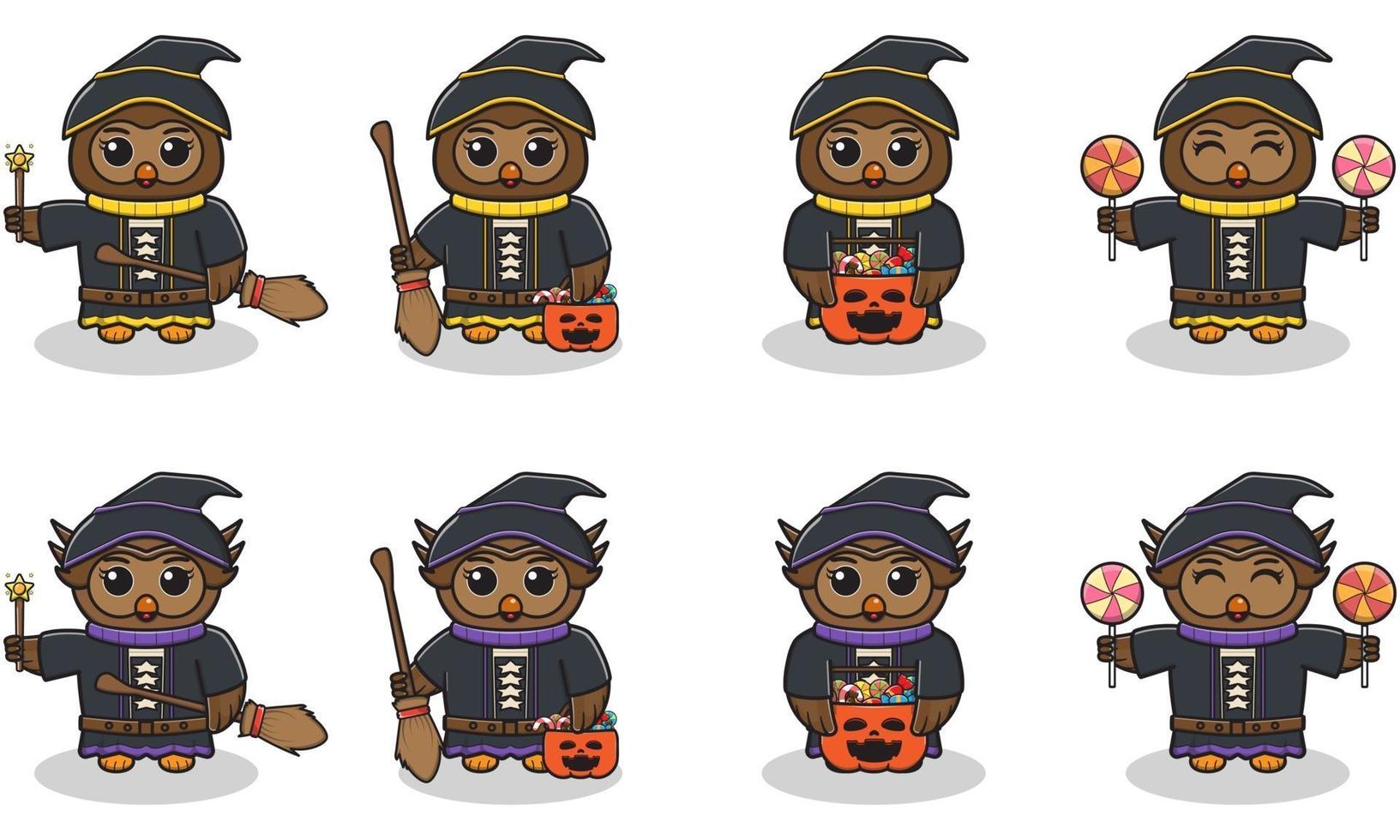 uil halloween set heks vector