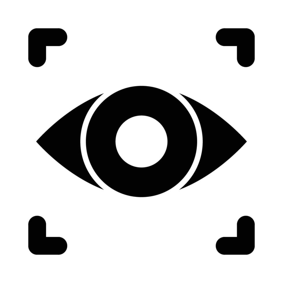 oog scannen vector glyph icoon voor persoonlijk en reclame gebruiken.