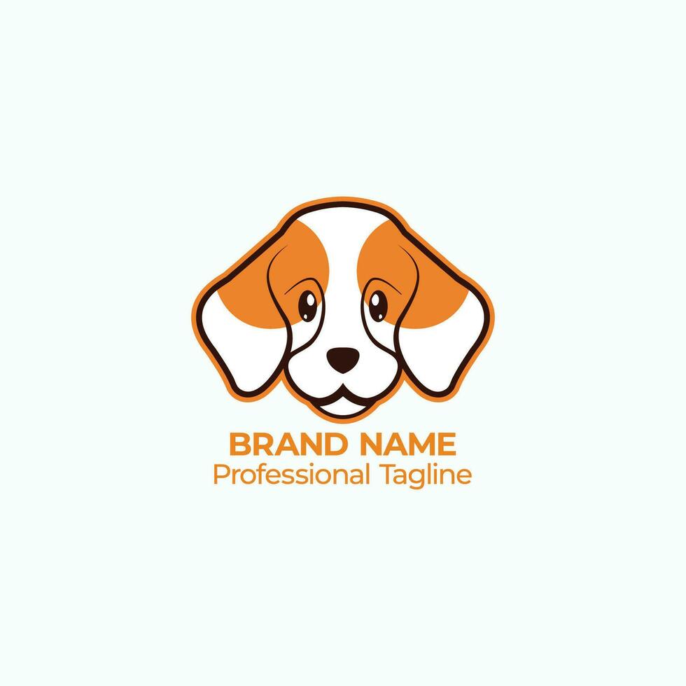 gelukkig hond hoofd logo ,illustratie hond vector