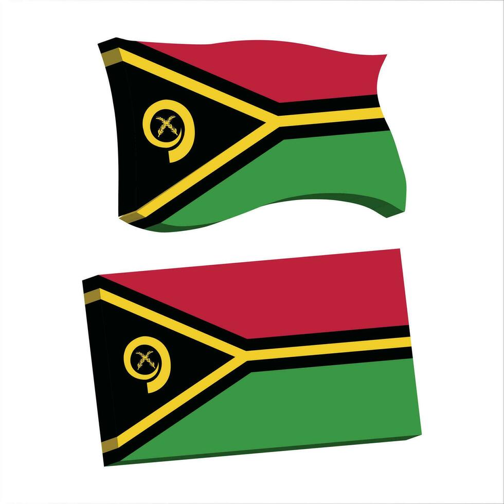 vanuatu vlag 3d vorm vector illustratie