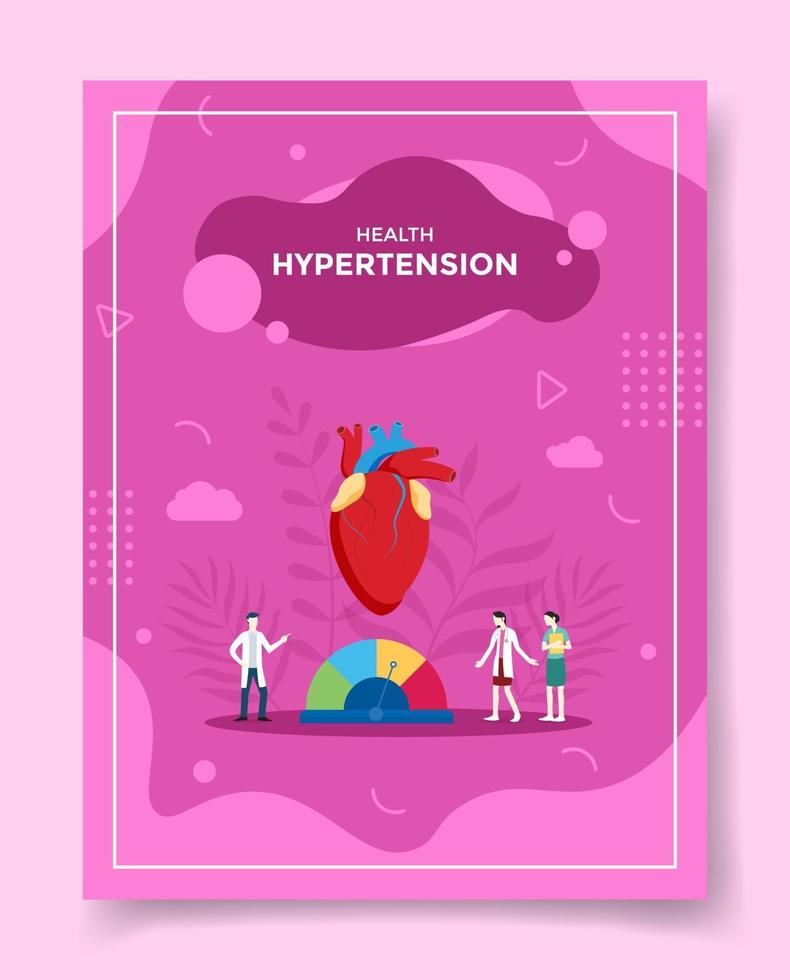 hypertensie gezondheidsconcept voor sjabloon van banners vector