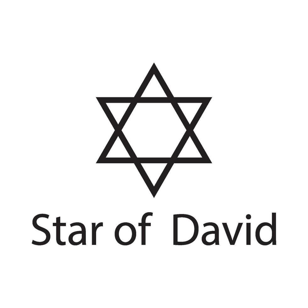 ster van david religieus symbool icoon vector