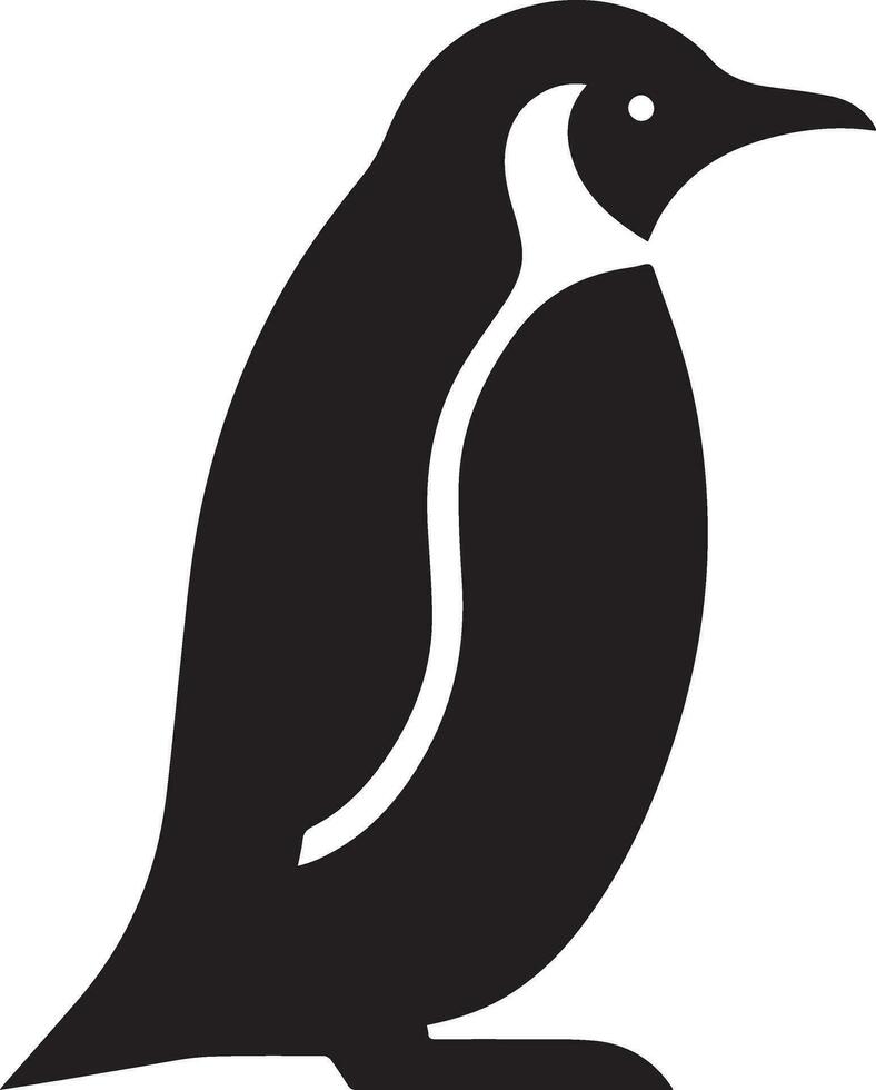 pinguïn vlak stijl vector silhouet 3