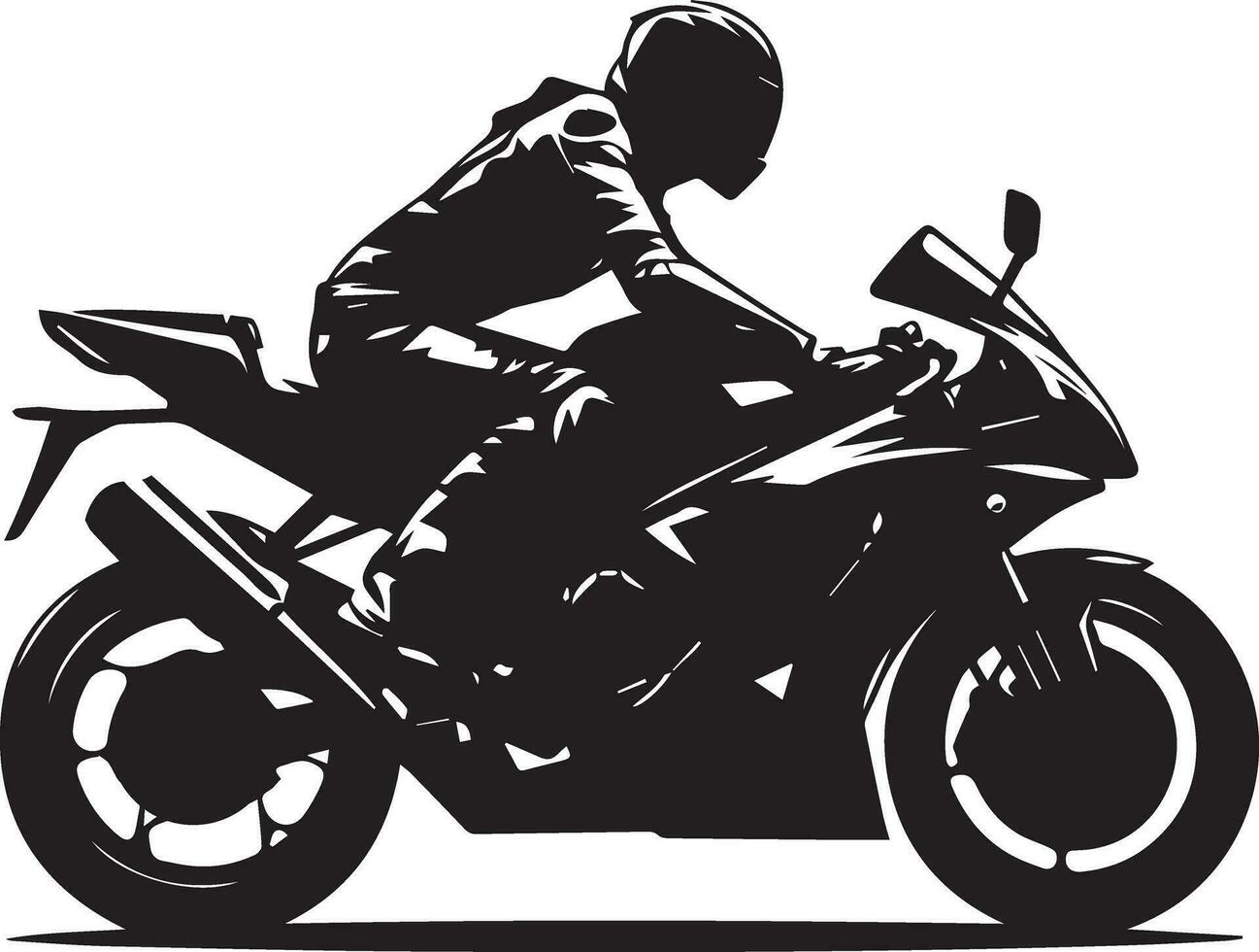 een Mens rijden een motorfiets vector silhouet illustratie